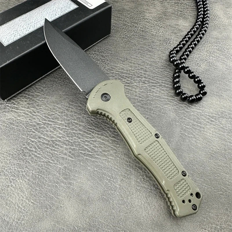 BM 9070 Claymore Pocket pocket knife Nylon fiber handle D2 steel Outdoor Tactical Hunting Camping Hiking Survival EDC tool