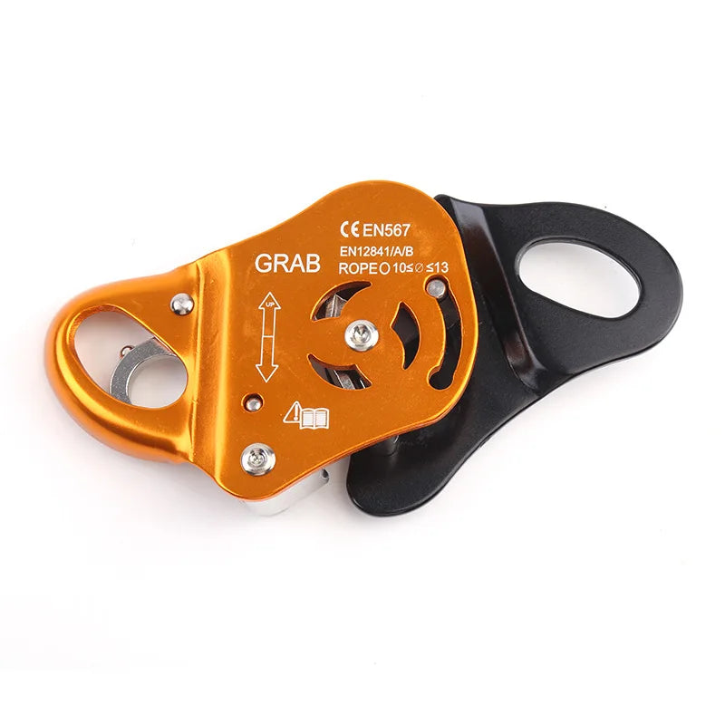 Rock Climbing Ascend Descend Safety Removable Rope Gripper Anti Fall Protctive Belay Device With Cam-Assisted Blocking