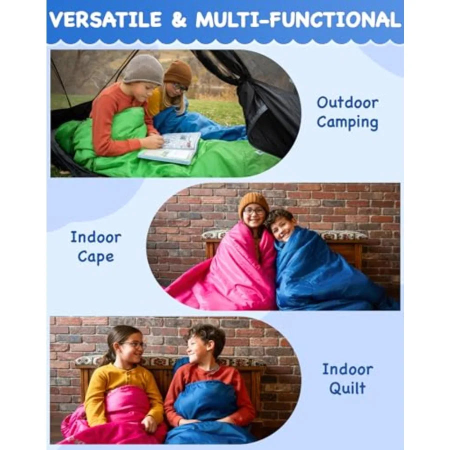 45°F Sleeping Bag Lightweight Waterproof and Compact Flannel Sleeping Bags Cold Weather and Warm Youth Essentials Gear Accessor