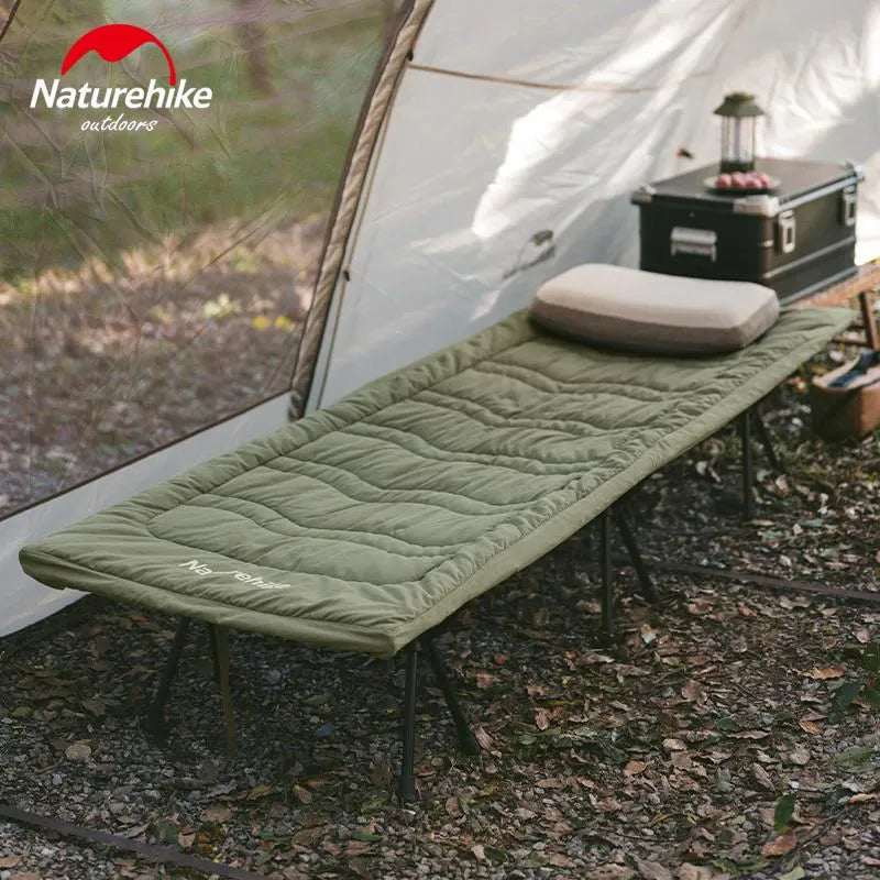 Naturehike Sleeping Pad Cotton Skin Velvet Outdoor Camping Bed Portable Relax Ultralight Camping Cot Mattress Easy To Install