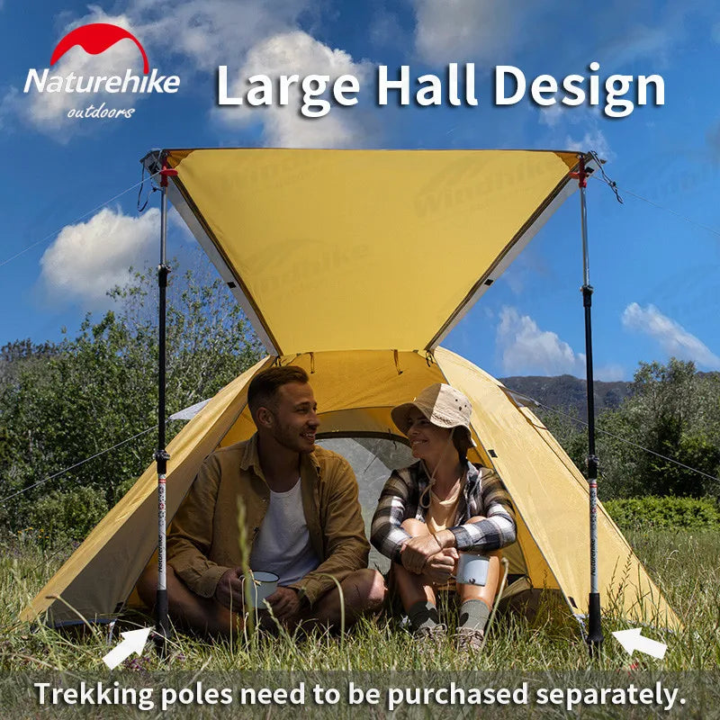 Naturehike Camping Tent 2 3 Persons Portable Waterproof Backpacking Tent Double-layer Outdoor Hiking Travel Camping Equipment