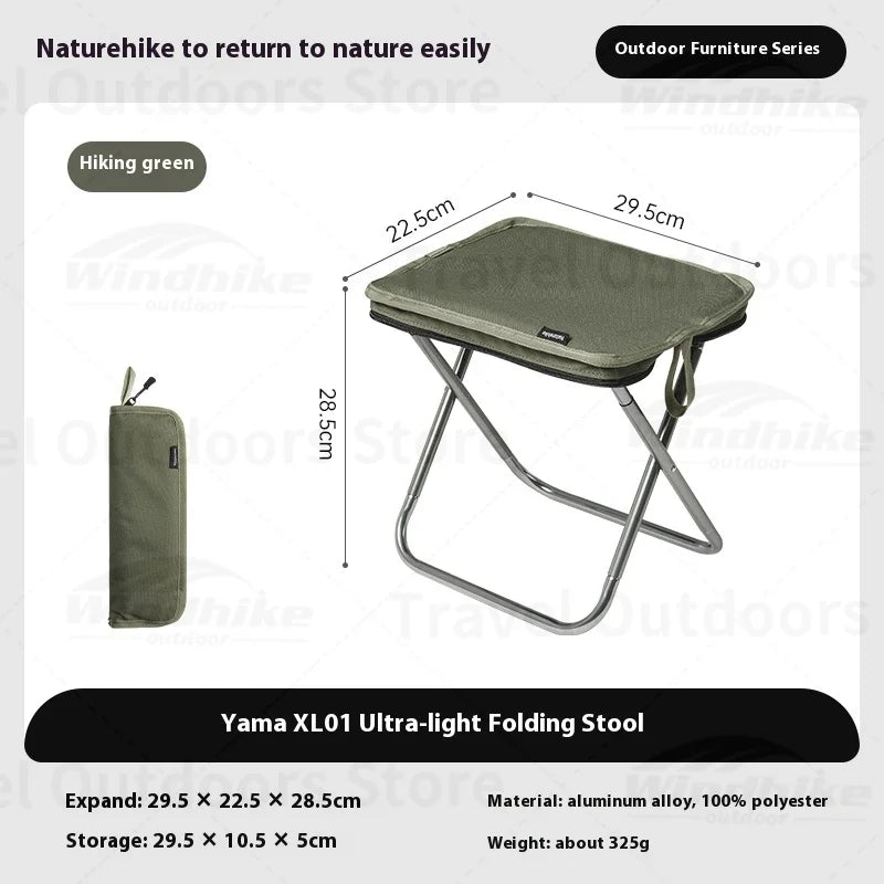 Naturehike Camping Folding Chair Portable Fishing Stool Thicken Sponge Hiking Seat Outdoor Lightweight Aluminium Camping Chairs