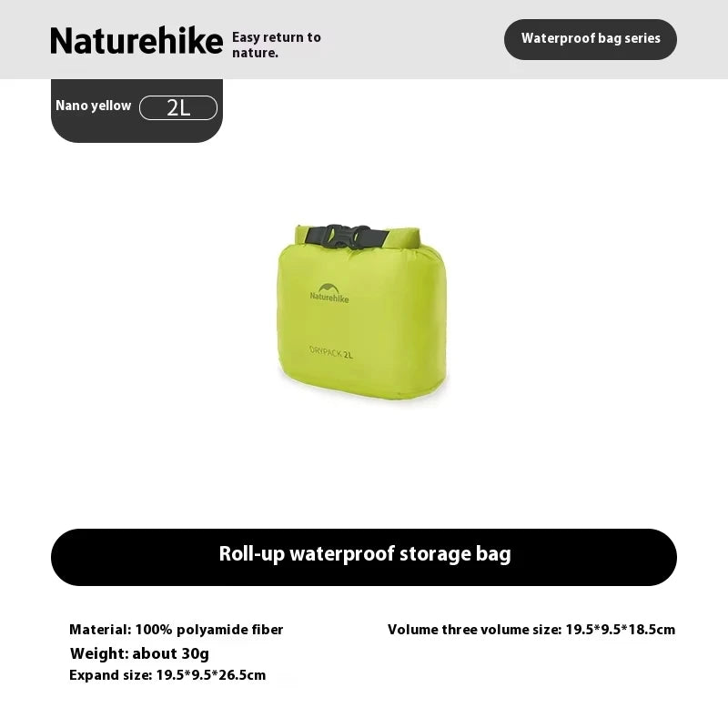 Naturehike 2L/4L/8L Multipurpose Storage Bag Roll-top Waterproof Bag Lightweight Nylon Outdoor Camping Hiking Durable Trips Bags