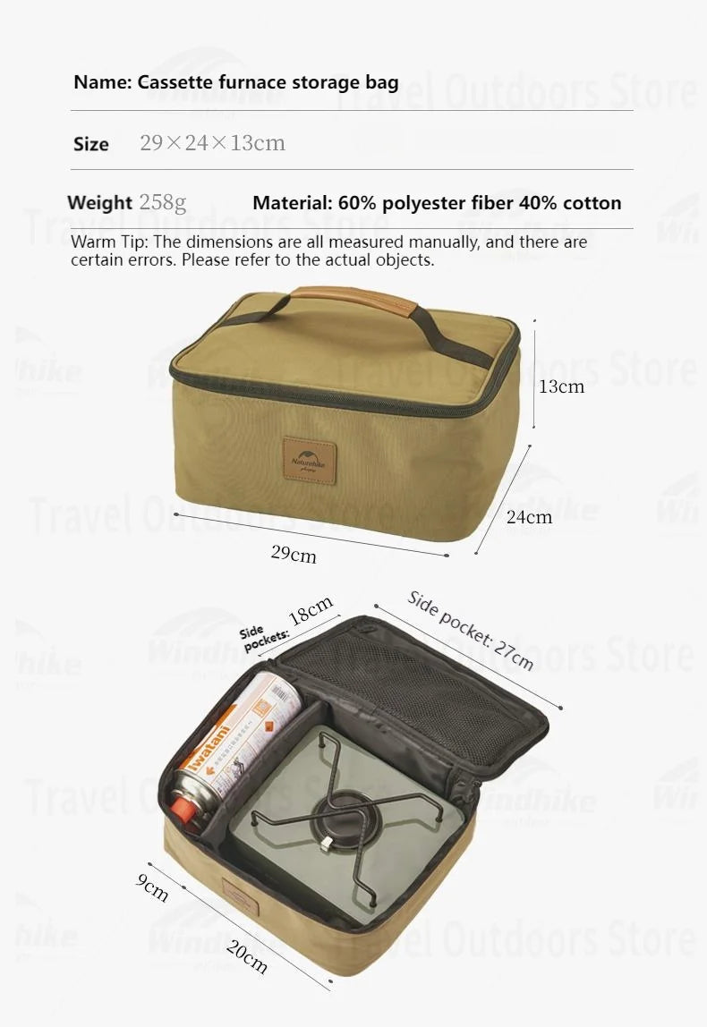 Naturehike Cassette Furnace Storage Bag Picnic Polyester 29×24×13CM Portable Lightweight Camp Supplies Outdoor Camping Equipment