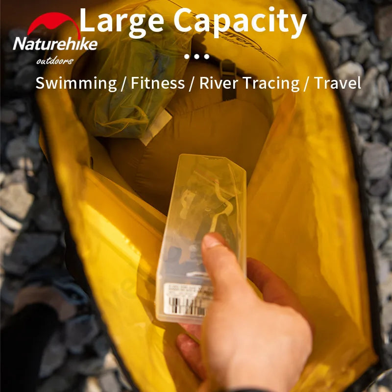 Naturehike Waterproof Backpack TPU Dry Wet Separation 20L/30L/40L High Capacity Wear Resistant Outdoor Water Sport Travel Bag