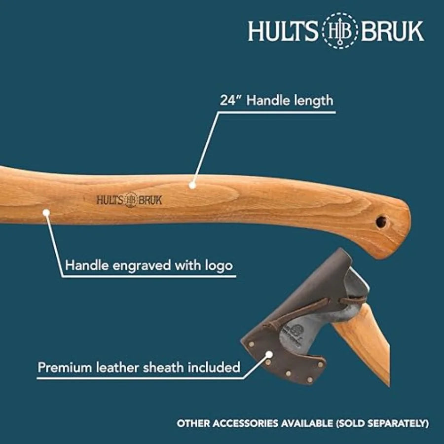840712 Aneby Hatchet - 2 lb Head 20 Handle for Outdoor Survival Heavy-Duty Wood Cutting Camping Bushcraft and Emergency Prepare