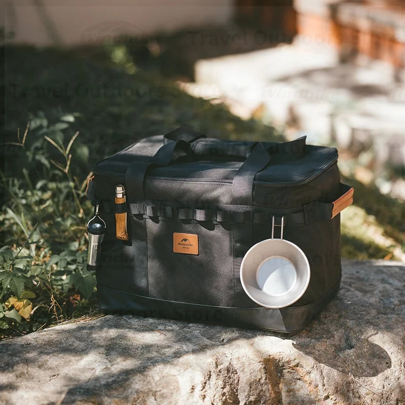 Naturehike Cookware Storage Bag Compartment Design PVC Waterproof Camping Accessories Camp Supplies Portable Camping Cooking
