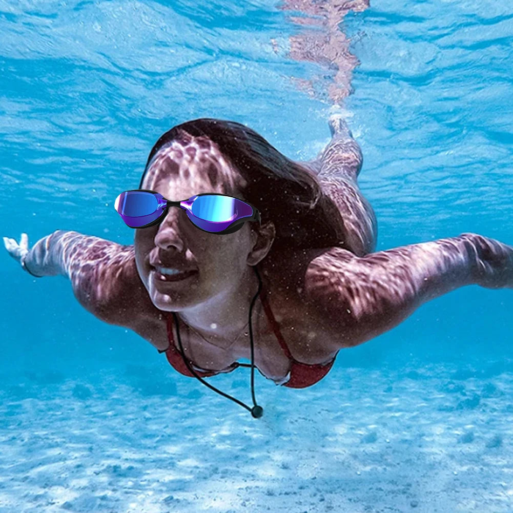 Professional Swimming Myopia Goggles Anti-Fog Swim Goggles Adult Anti-Fog UV Protection Lens Men Women Waterproof Myopia Goggles