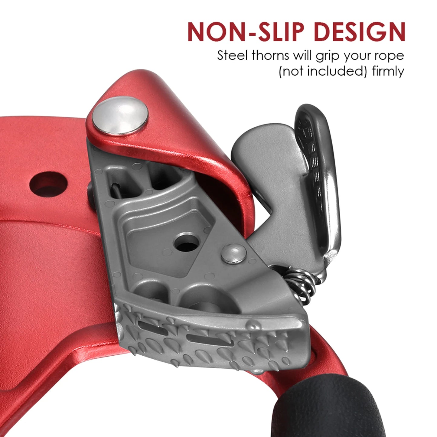 Hand Ascender Vertical Rope Ascender Rock Climbing Equipment Aloft Working Climbing Protective Tools 140kg Bearing Capacity