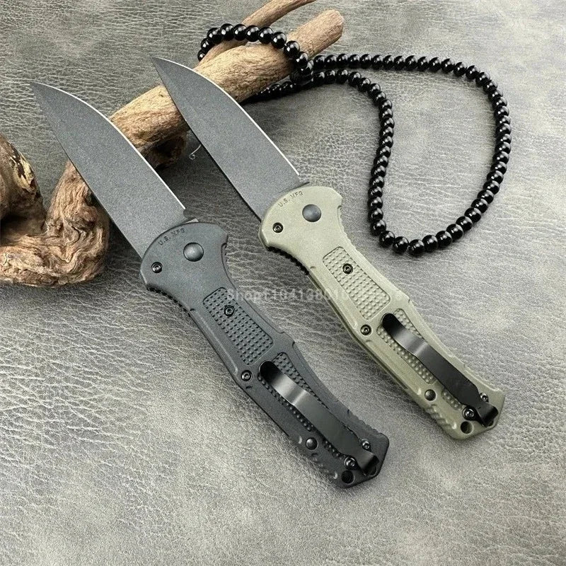 BM 9070 Claymore Pocket pocket knife Nylon fiber handle D2 steel Outdoor Tactical Hunting Camping Hiking Survival EDC tool