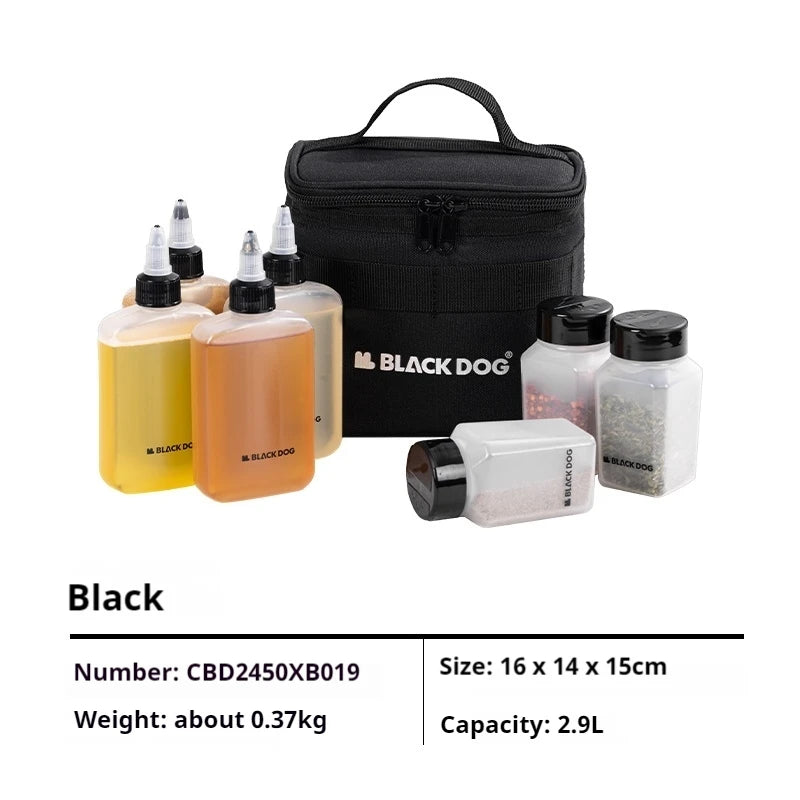 Naturehike BLACKDOG Camping Accessories Outdoor BBQ Picnic Pieces Set Hiking Seasoning Spice Storage Jars Set with Storage Bag