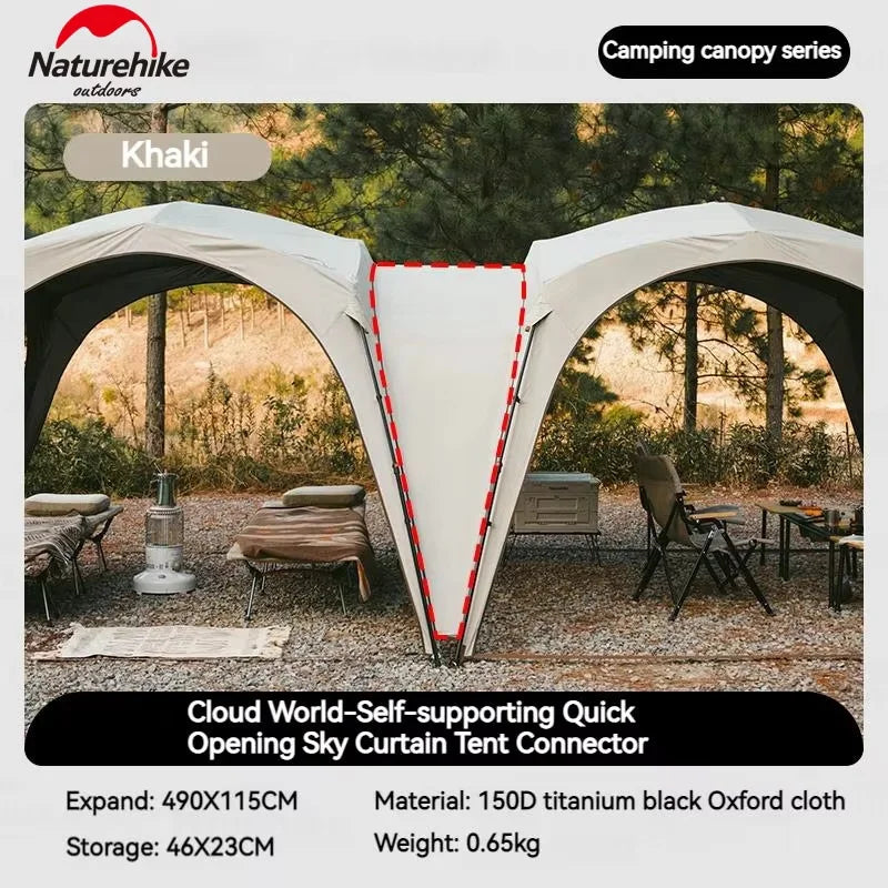 Naturehike Camping Sun Shelter Upgraded Zipper Design Sunscreen Outdoor Picnic Camping Equipment Dome Canopy Tent Accessories