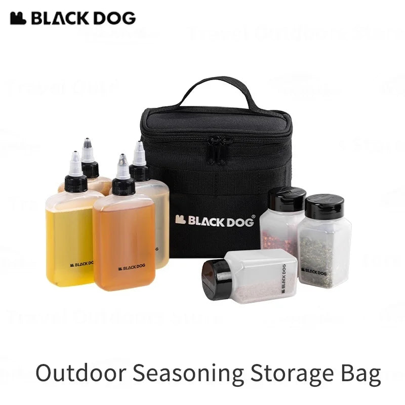 Naturehike BLACKDOG Camping Accessories Outdoor BBQ Picnic Pieces Set Hiking Seasoning Spice Storage Jars Set with Storage Bag