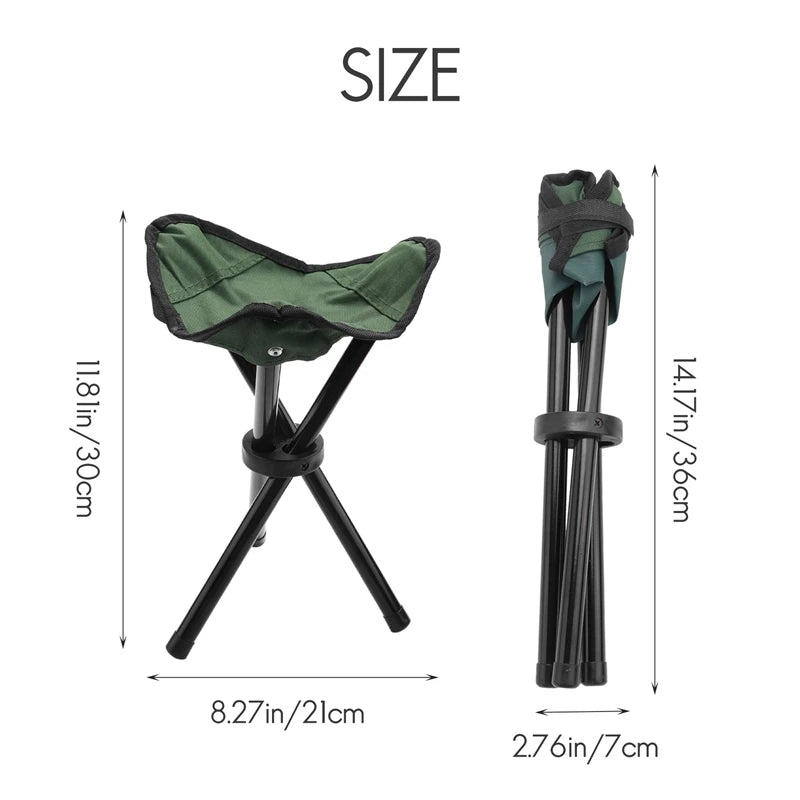 Folding Tripod Stool Outdoor Portable Camping Seat Lightweight Fishing Chair NEW