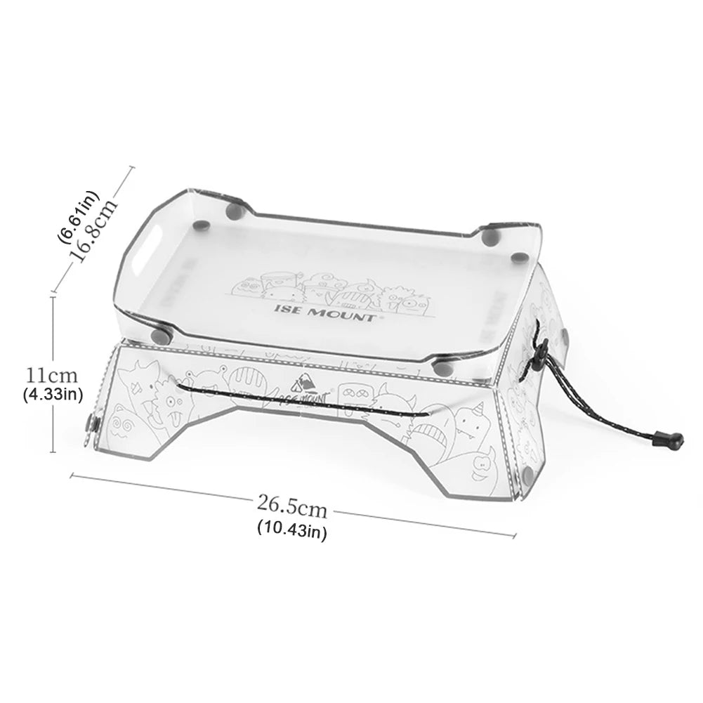 Small Backpacking Table Ultralight Outdoor Fishing Furniture Portable Mini Dining Table Multifunctional for BBQ Picnic