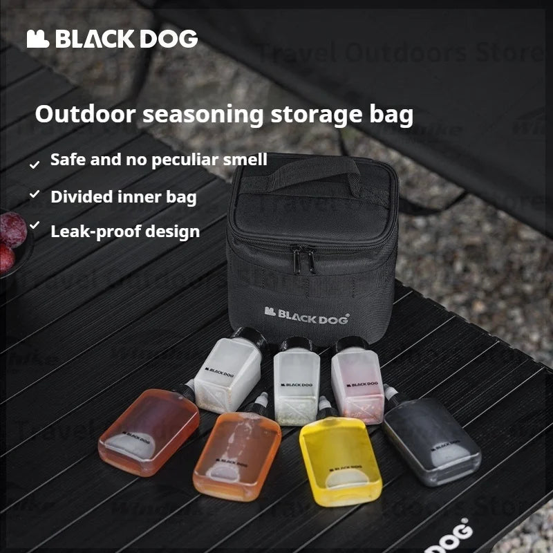 Naturehike BLACKDOG Camping Accessories Outdoor BBQ Picnic Pieces Set Hiking Seasoning Spice Storage Jars Set with Storage Bag