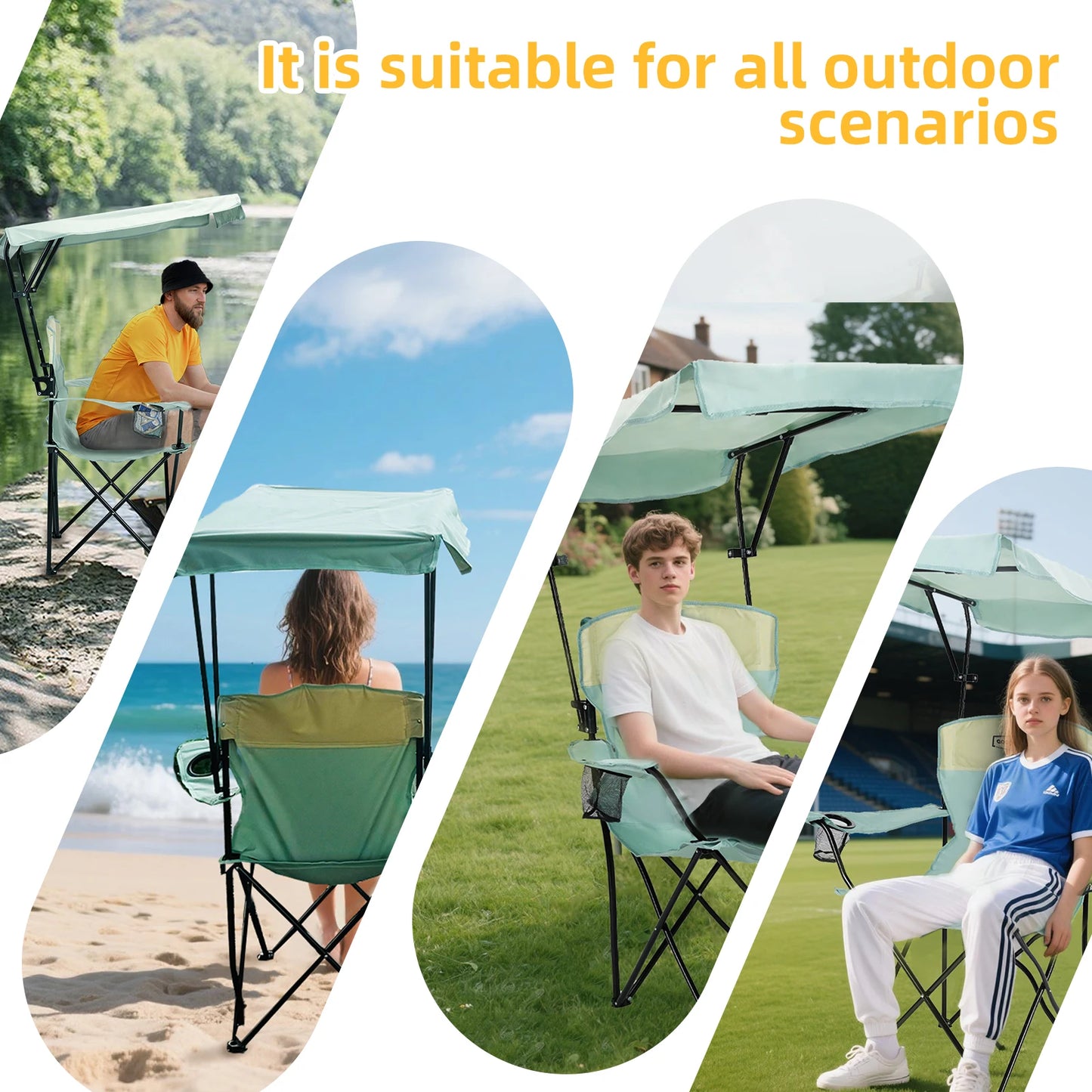 Outdoor Furniture YoungWood Portable Folding Camping Chair With Armrests Lightweight Travel Chair Aluminum Alloy Fishing Chair