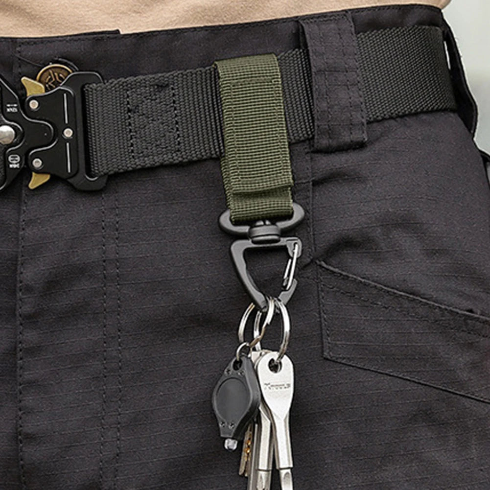 Keychain Buckles Clip D Ring Carabiners Clip 360-Degree Rotation Large D Ring Shape Carabiner Lightweight Keyring Keychain Hook