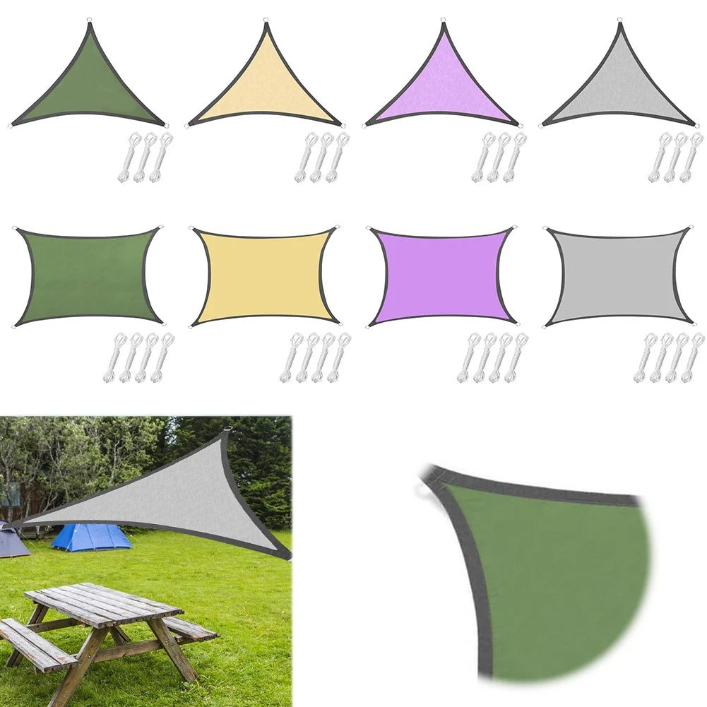 Sun Shade UV Block Oxford Cloth Canopy Patio Cover Breathable Sunlight Block Awning for Backyard Lawn Garden Outdoor Activities