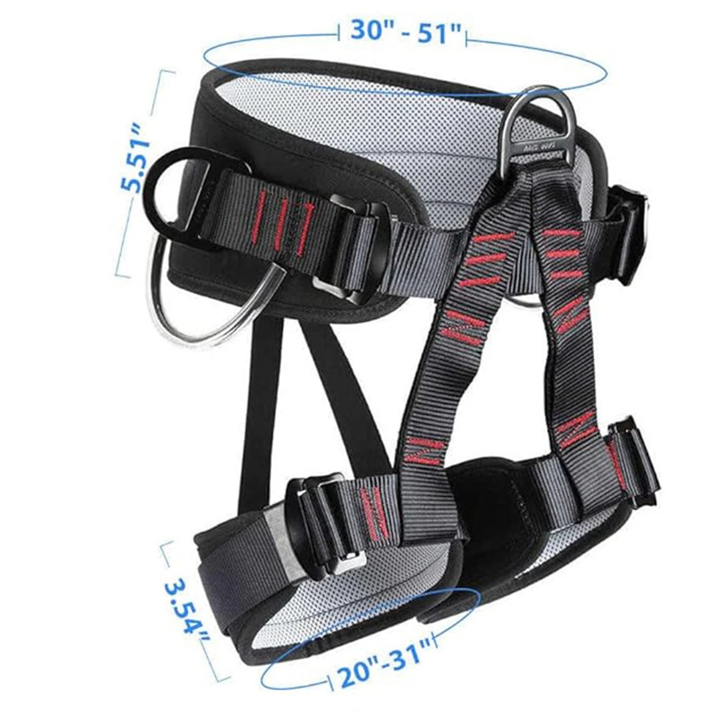 Adjustable Safety Belt Harness for Women and Men Half Body Safety Belt for Roofing Fire Rescuing Rock Climbing Tree Climb