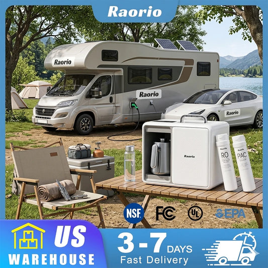 Raorio Outdoor Portable Water Purifier Reverse Osmosis UV Drinking Heating Water Filter For Picnic Hiking Life From US Warehouse