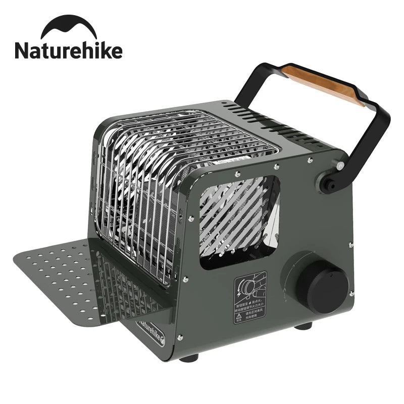 Naturehike Portable 3-in-1 Camping Heater with Insulated Shelf & Handle Outdoor Mini Gas Burner Cassette Heating Stove