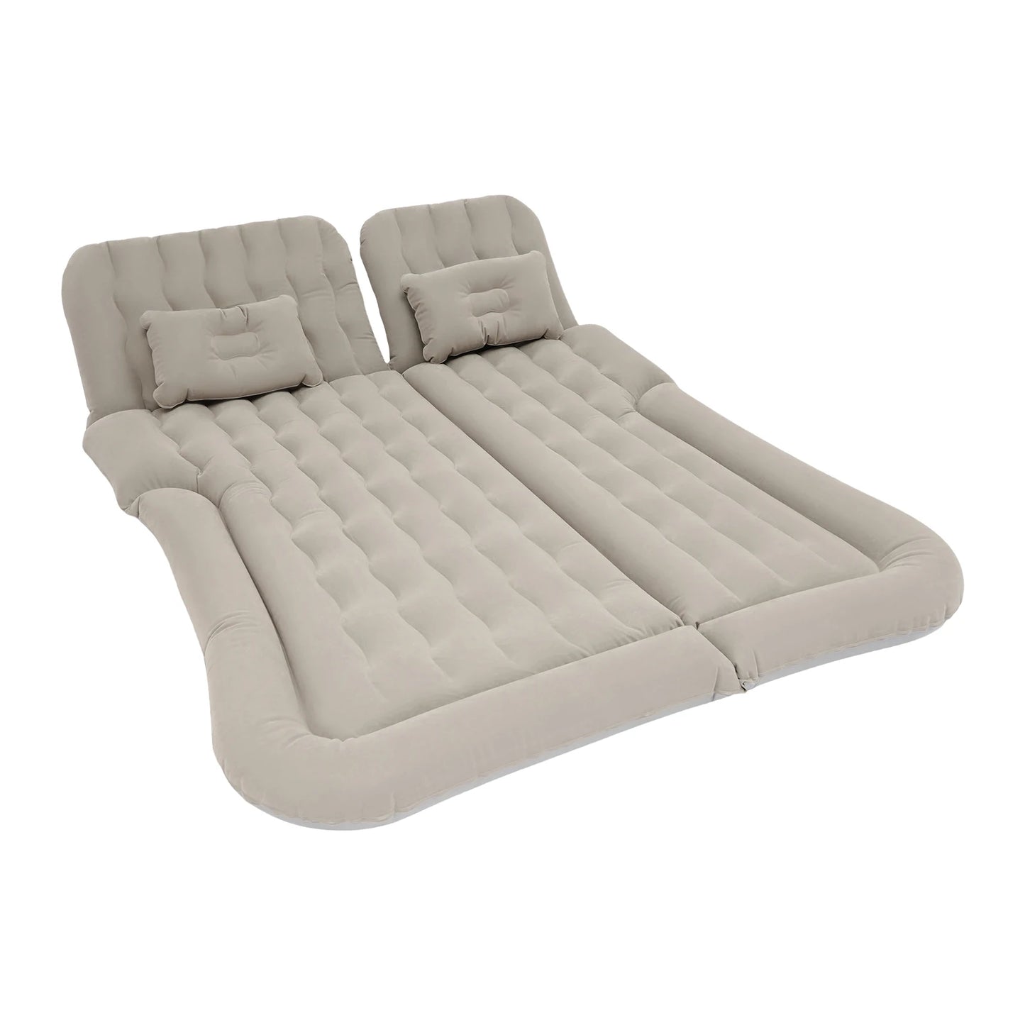 SUV Air Mattress Inflatable, Portable Backseat Sleeping Pad, Car Air Mattress for Backseat, 300kg Capacity, Grey Flocking PVC, with Electric Pump, for Road Trip Camping