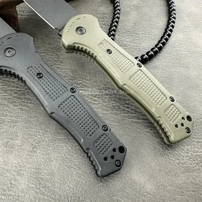 BM 9070 Claymore Pocket pocket knife Nylon fiber handle D2 steel Outdoor Tactical Hunting Camping Hiking Survival EDC tool