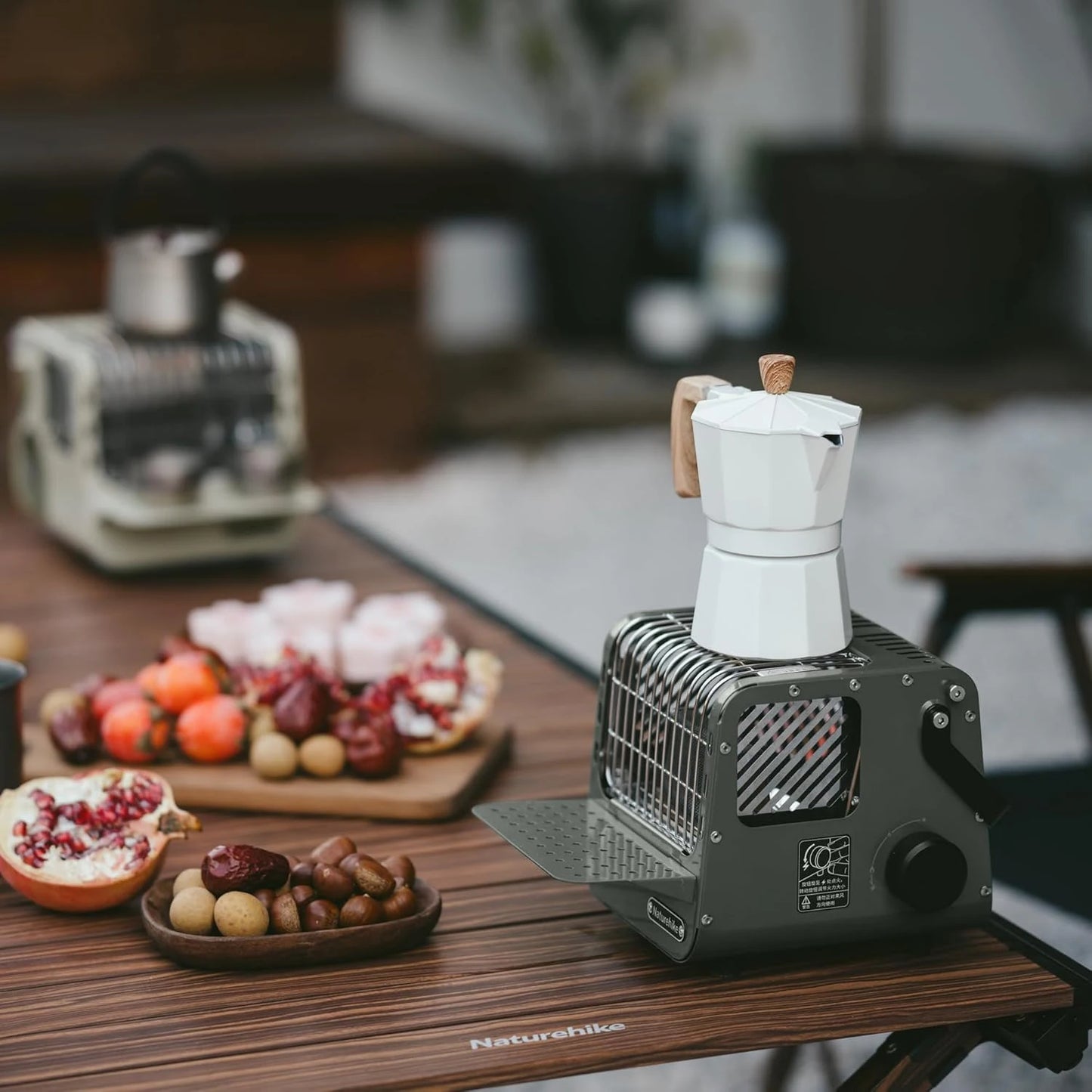 Naturehike Portable 3-in-1 Camping Heater with Insulated Shelf & Handle Outdoor Mini Gas Burner Cassette Heating Stove
