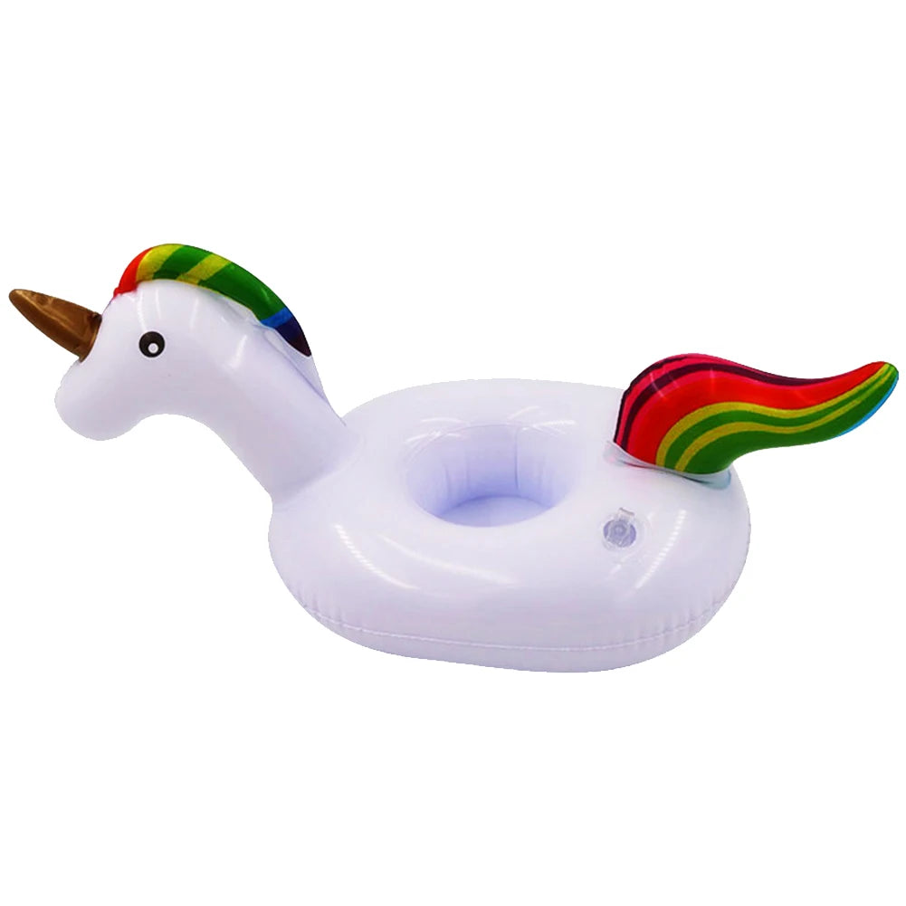 Float Beer Drink Tray Inflatable Swimming Pool Drink Cup Stand Cooler Table Party Supplies Gift for Family Friends