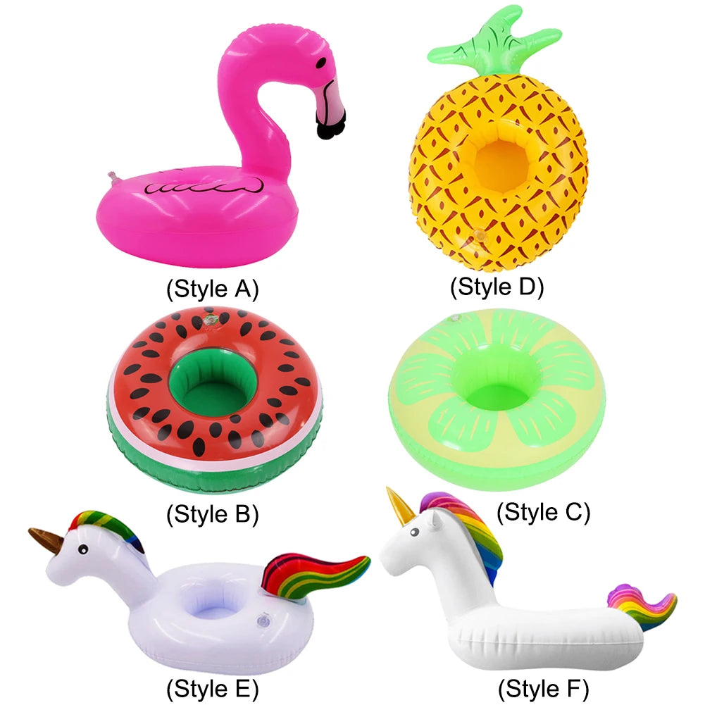 Float Beer Drink Tray Inflatable Swimming Pool Drink Cup Stand Cooler Table Party Supplies Gift for Family Friends