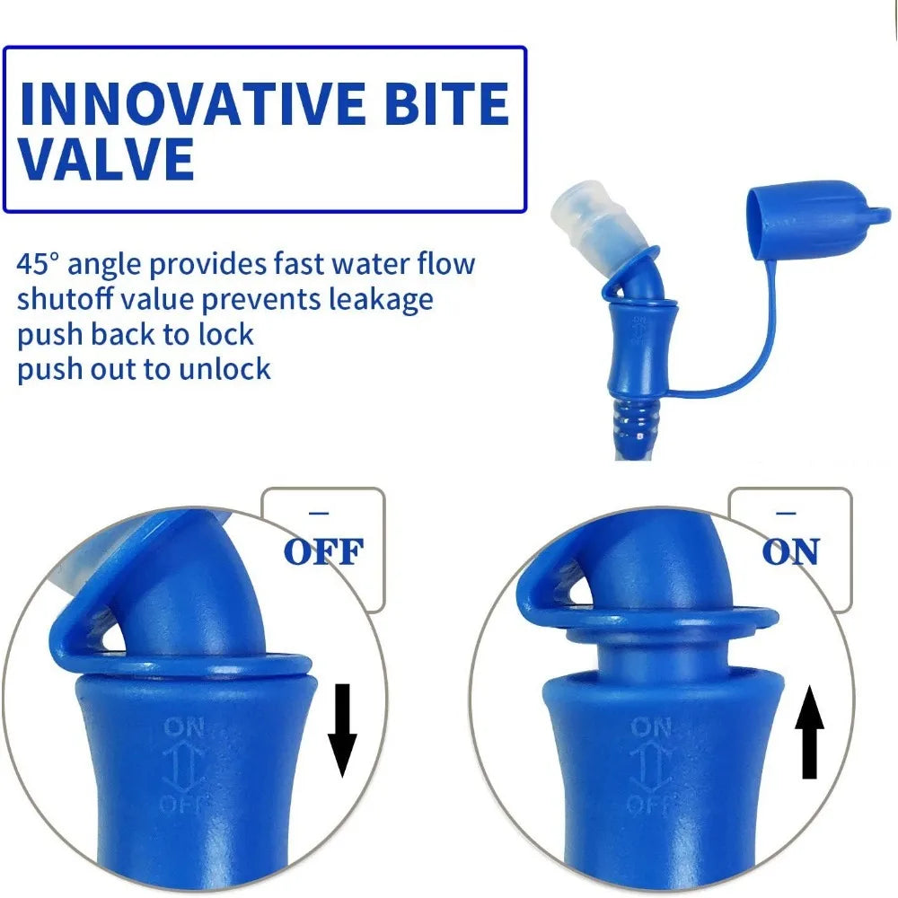 Hydration Bladder 2L-3L,Leak Proof Water Reservoir,BPA Free,Wide Opening, Military Water Bladder Combined with Hydration Backpac