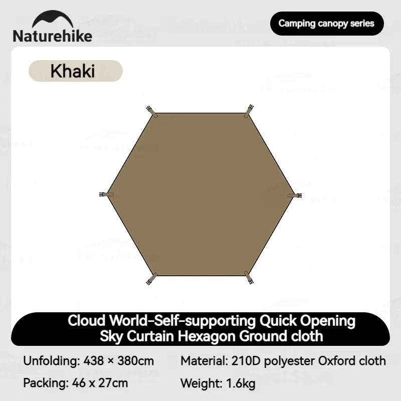 Naturehike Camping Sun Shelter Upgraded Zipper Design Sunscreen Outdoor Picnic Camping Equipment Dome Canopy Tent Accessories