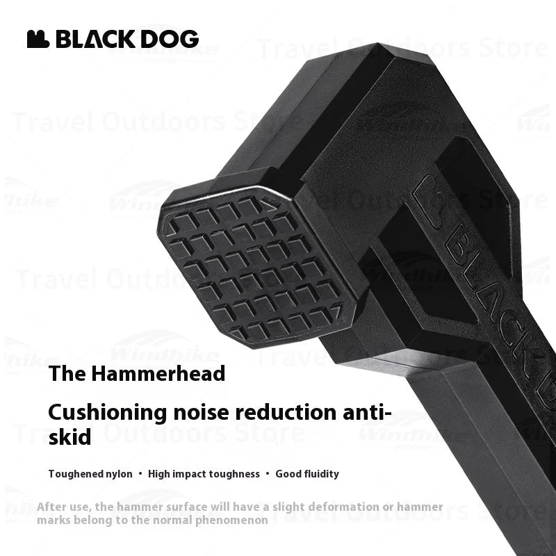 Naturehike BLACKDOG Campsite Hammer PA6 Toughened Nylon Professional Ground Nail Removal Two-in-one Function Tent Stake Hamme