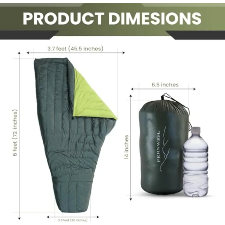 Ultralight Sleeping Bag Top Quilt 850 Down Ultralight Backpacking Camping Blanket