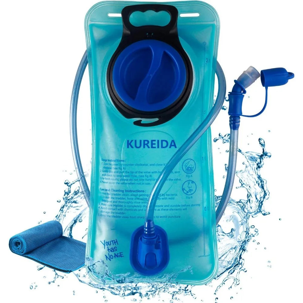 Hydration Bladder 2L-3L,Leak Proof Water Reservoir,BPA Free,Wide Opening, Military Water Bladder Combined with Hydration Backpac