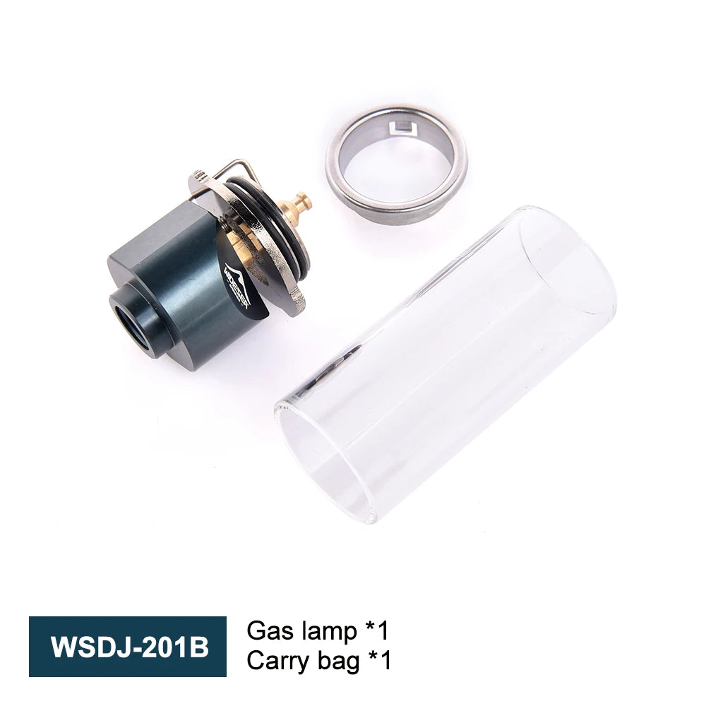 Widesea Camping Gas Lamp High Temperature Explosionproof Glass Design Can Adjust Brightness Portable Operation Camping Necessary