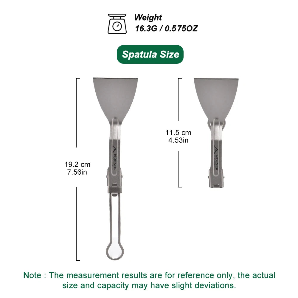 Widesea Camping Titanium Folding shovel Meet Edible Standards Handle Folding Save Space Well  Picnic Cooking Picnic Equipment