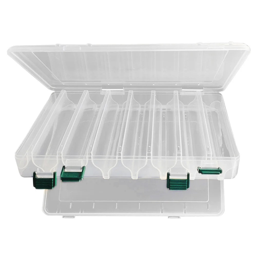 14 Grid Fishing Tackle Storage Box Portable Double Sided Fishing Tool Storage Box Multifunctional for Fish Hook Lure Fake Bait