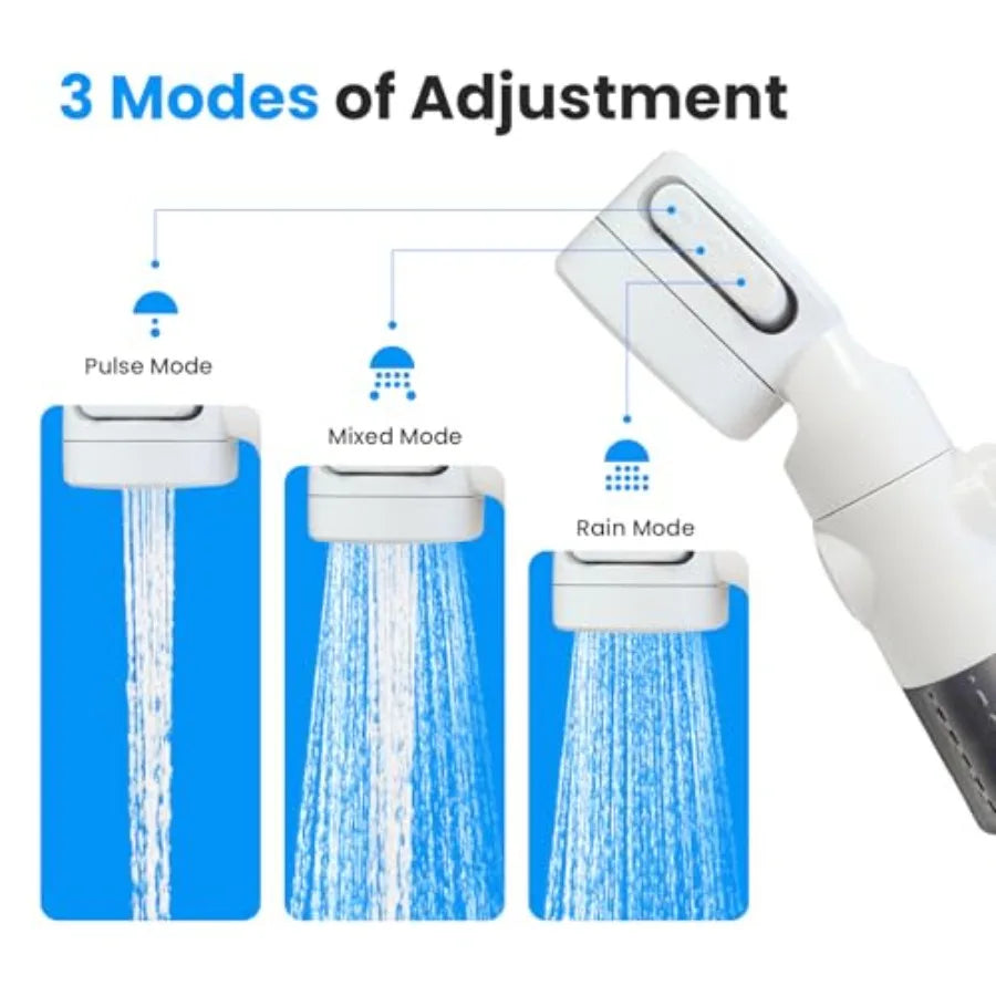 Portable Camping Shower Outdoor Camp Shower PumpUpgrade Rechargeable Electric Shower Pump with Intelligent Digital Display Mult