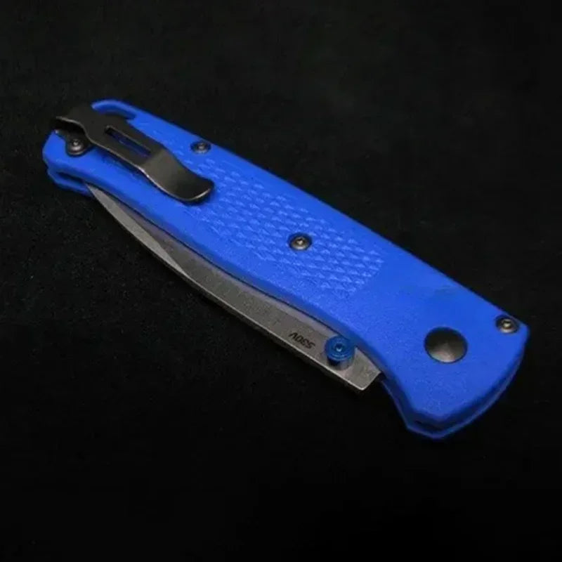 Folding BM 535 Blue/khaki Handle EDC Knife 440C Blade Nylon Fiber Handle Portable Hiking Camping Hunting knife Outdoor Tool