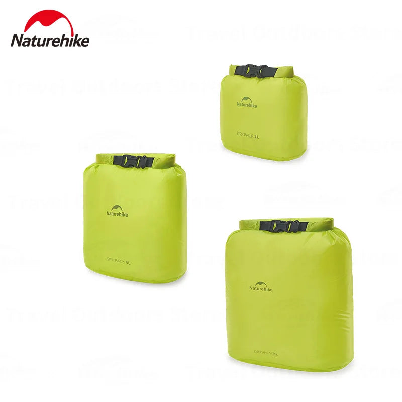 Naturehike 2L/4L/8L Multipurpose Storage Bag Roll-top Waterproof Bag Lightweight Nylon Outdoor Camping Hiking Durable Trips Bags