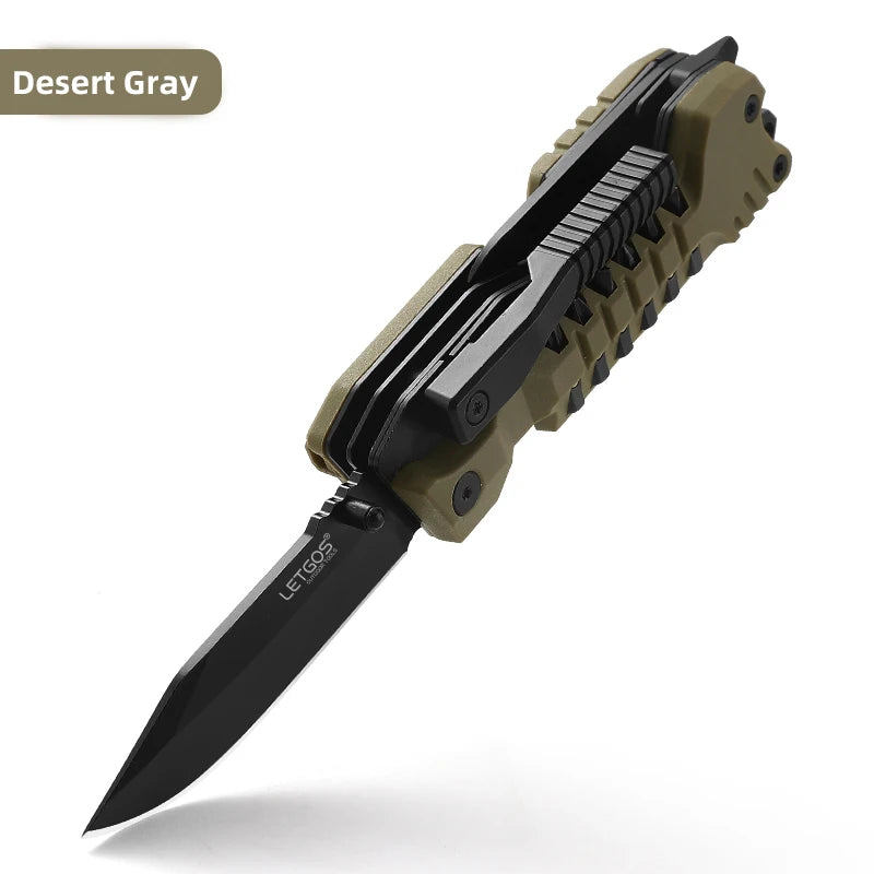 LETGOS Pocket Folding Knife, 22 in 1,Survival Gear EDC Rescue Tool with nylon sheath, Emergency, Camping, Hunting, Gift for dad