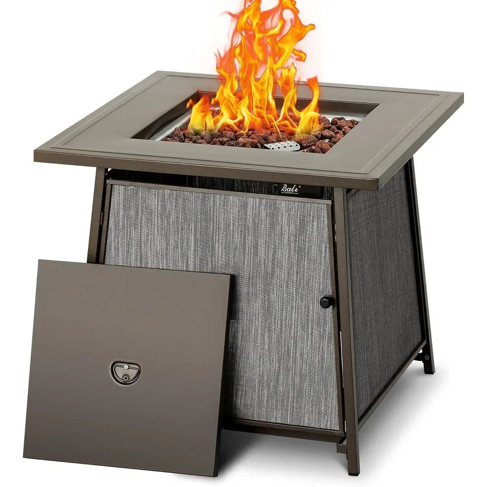 50,000 Propane ire Pit Outdoor, 28 inch Propane ire Pit Table Square, Gas irts or Outside Patio, Garden, Backyard