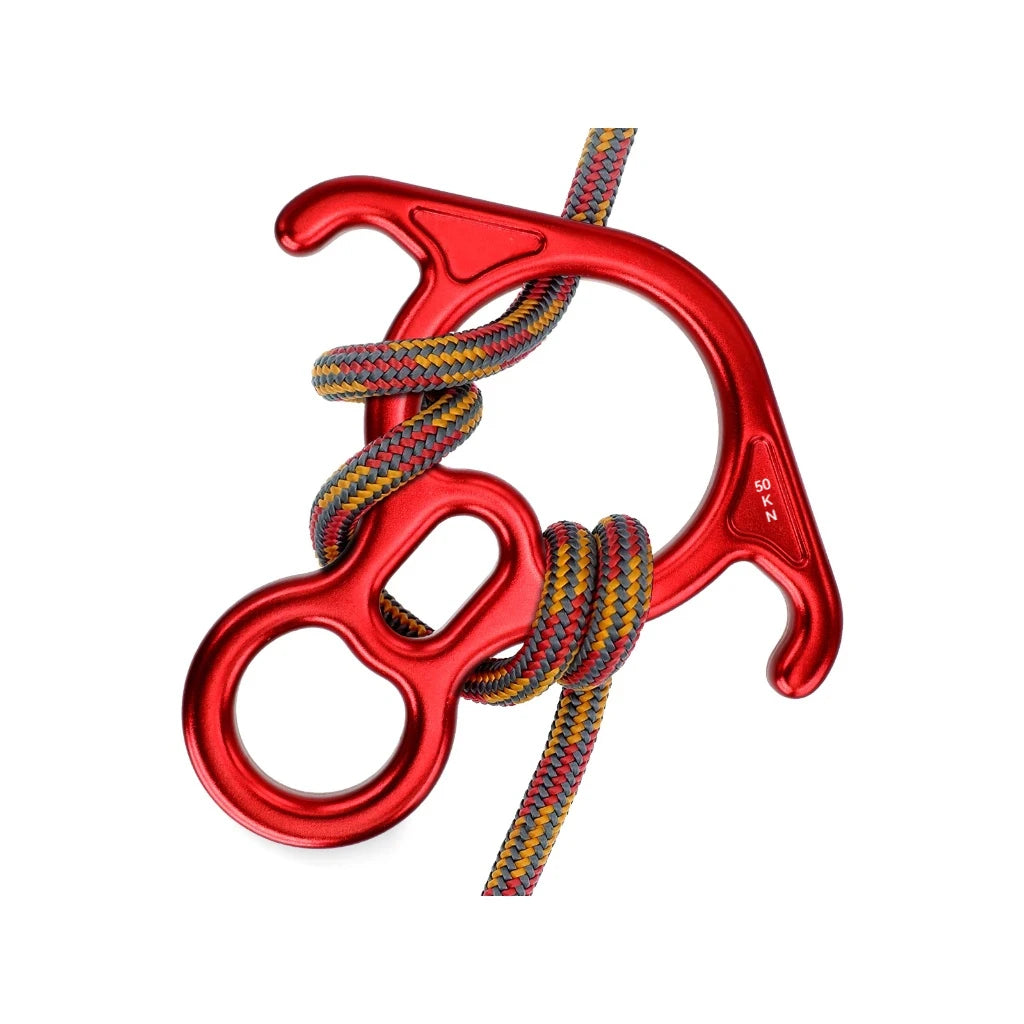 Rock climbing descender  Aluminum Alloy 5000kg Large Figure 8 Word Rope Descender Belay Device Rappelling Ring Rock Climbing Res