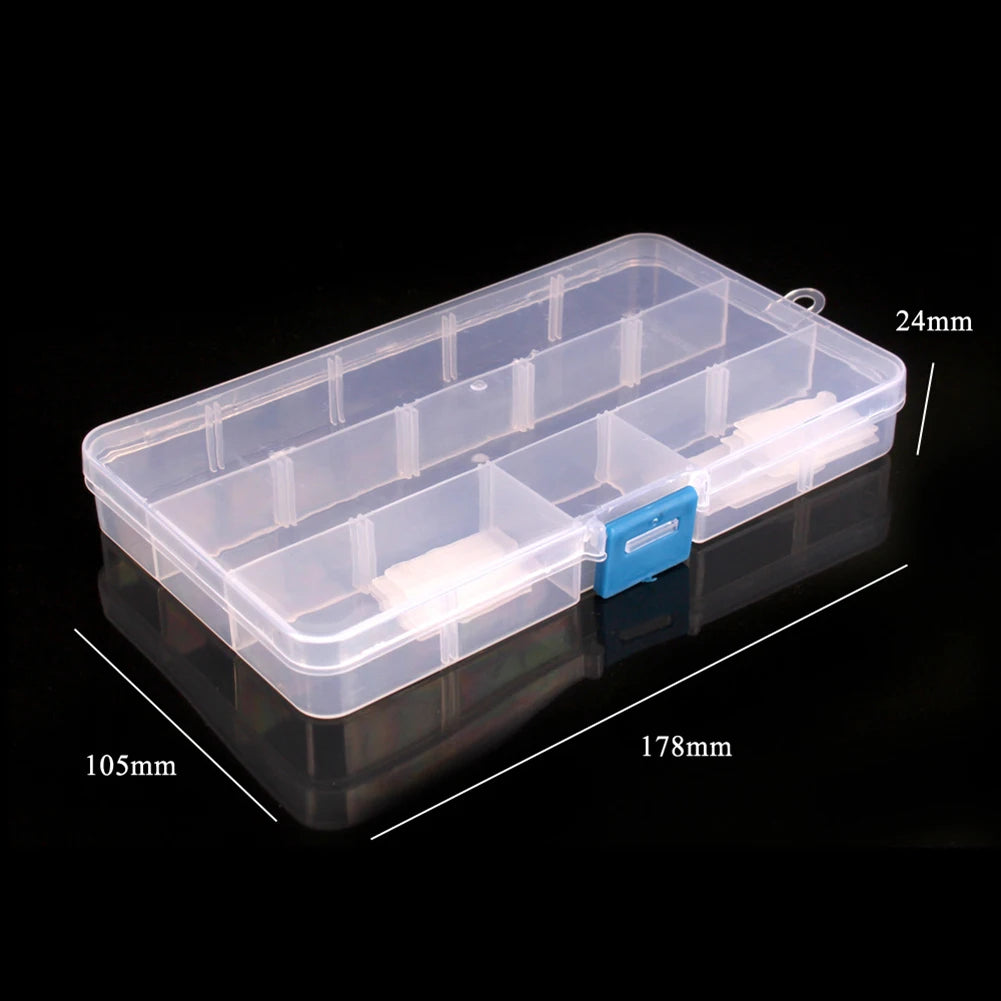 10/15/24 Grids Fishing Tackle Box Squid Jig Hard Lure Tool Case Visible Fishing Tackle Box Fishing Lure Bait Hooks Storage Box