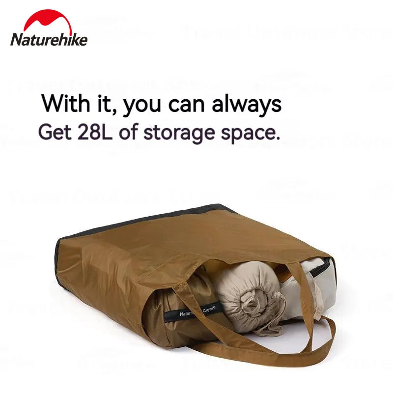 Naturehike Storage Bag Ultralight 20D Nylon 28L Large Capacity Travel  Foldable Tote Bag Reusable Bag Novelty Camping Supplies