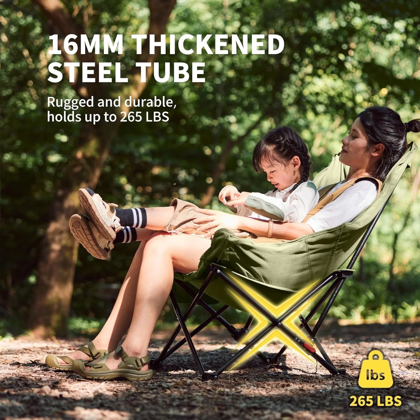 Naturehike High Back Moon Chair Camping Outdoor Fishing Folding Gather Adjustable Lounge Chair Portable Picnic Leisure Seat