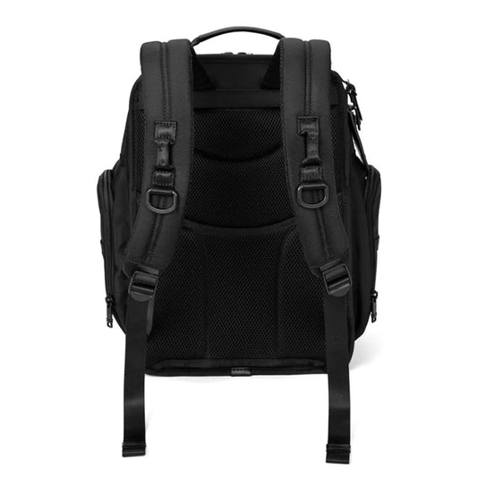 【New Arrival】Black Multi-Pocket Business Laptop Backpack, Water Resistant Professional Travel Daypack, Durable Office & Commute Bag for Men