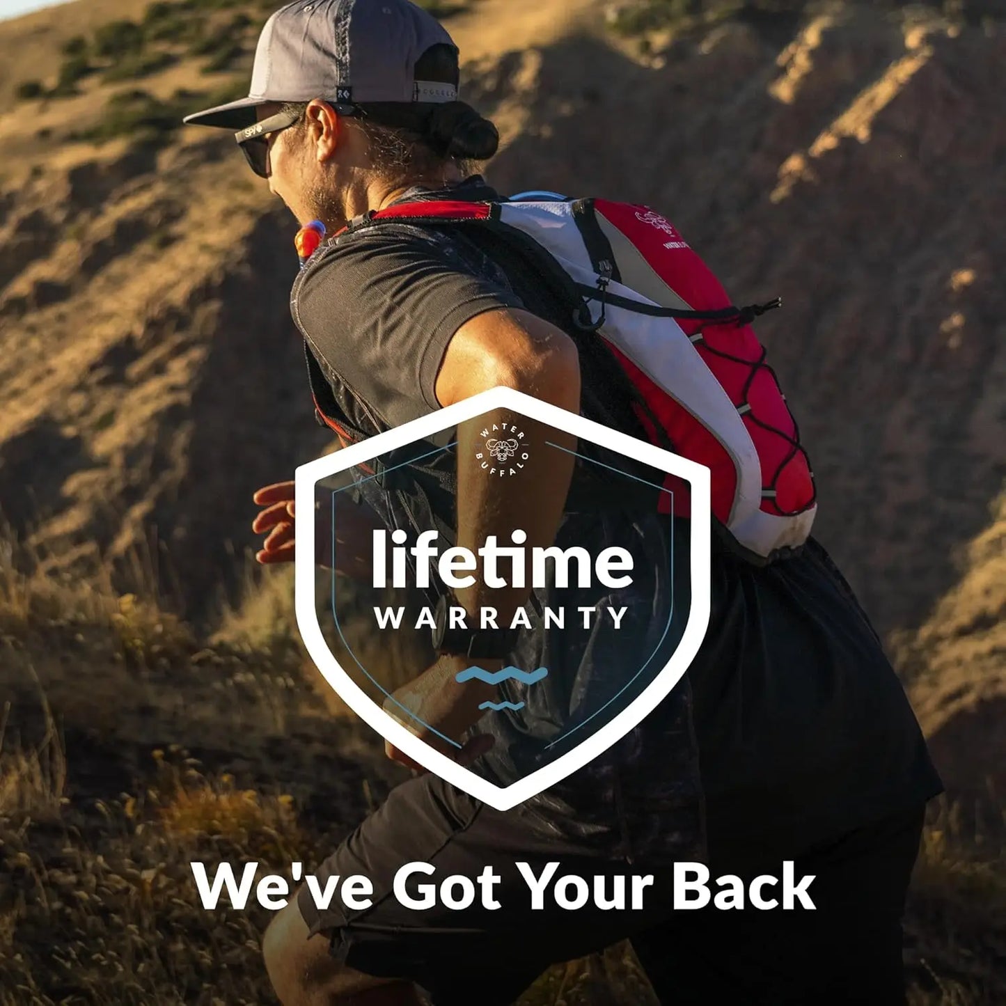 Water Buffalo Hydration Backpack 2L Water Bladder Lightweight Hydration Pack for Hiking Running Biking Raves Road Runner 12L